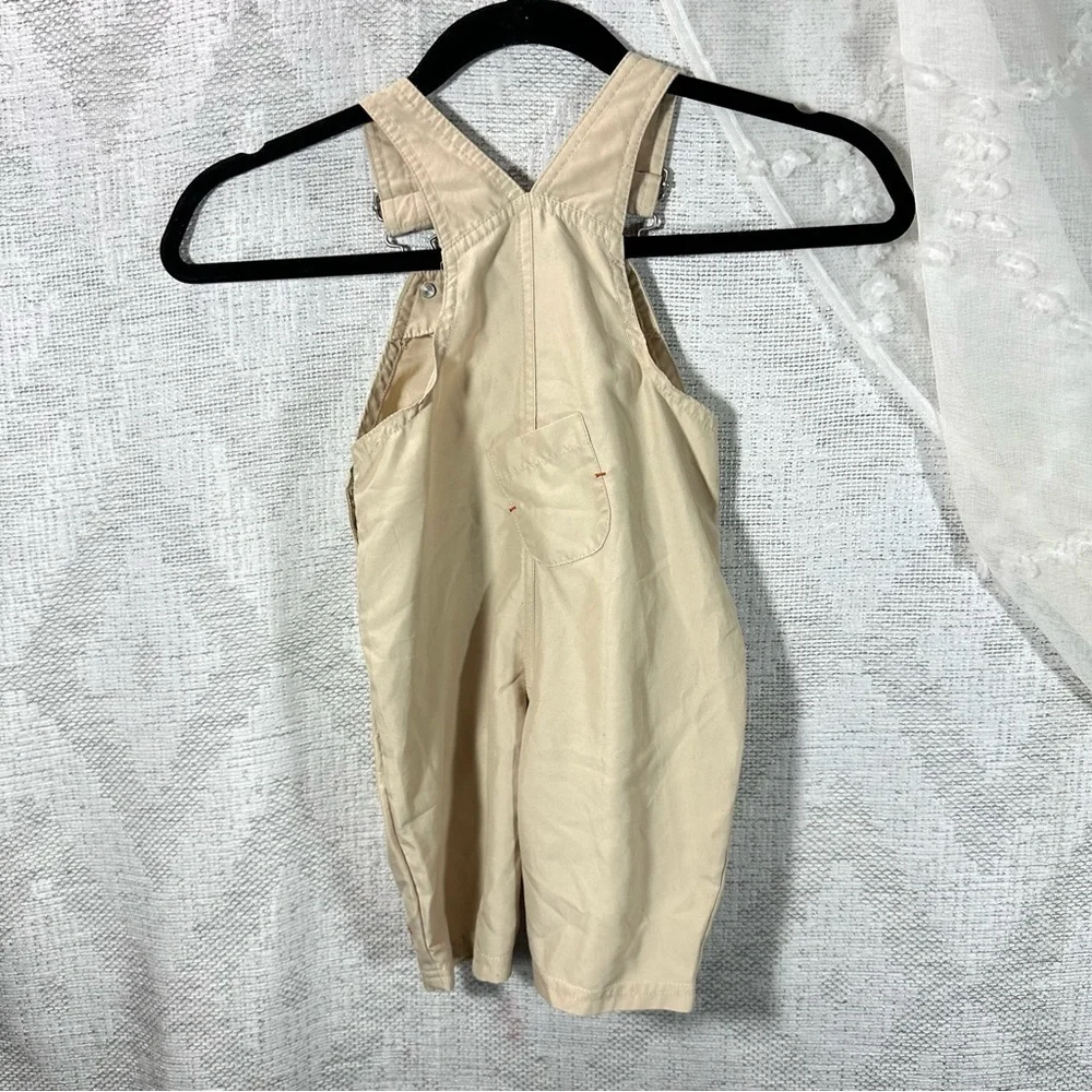 Mickey Mouse builds sandcastle khaki overalls size 3-5M